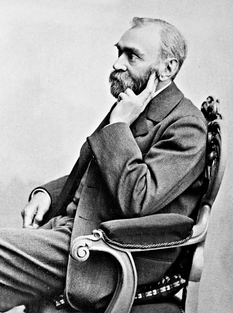 Alfred Nobel, chemist, inventor of dynamite, and creator of the Nobel Prize died in his home in San Remo, Italy