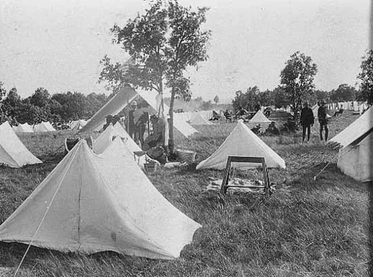 Typhoid struck Minnesota Volunteer Infantry camping at the Minnesota State Fairgrounds