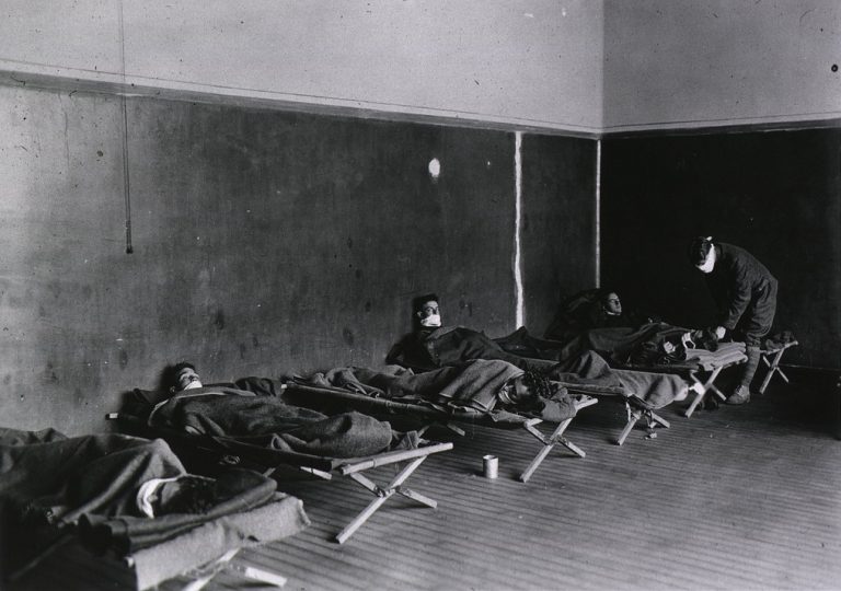 Influenza cases dwindled through the winter of 1918, yet persisted into April 1919