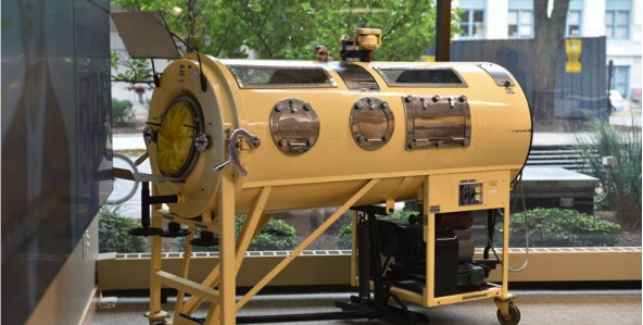 The first iron lung was used to treat polio patients