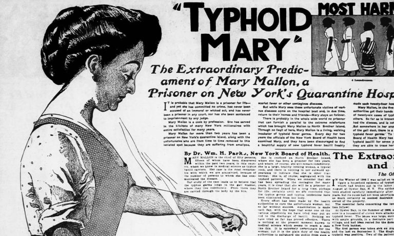 Mary Mallon, also known as Typhoid Mary, died in quarantine on North Brother Island near New York