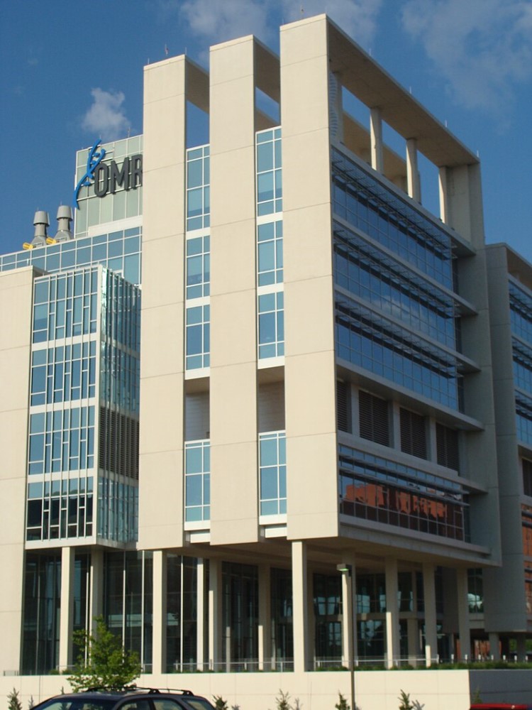 The OMRF research building was dedicated