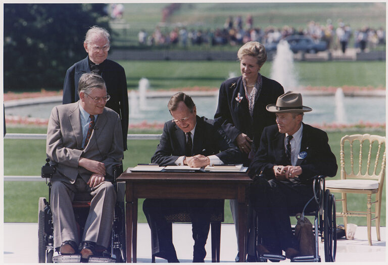 President Bush signed the Americans with Disabilities Act into law