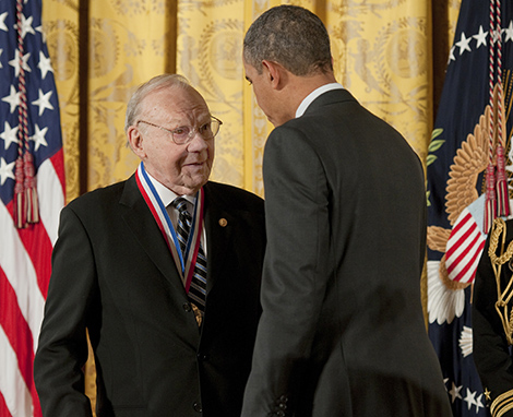 The Priestley Medal was awarded to M. Frederick Hawthorne