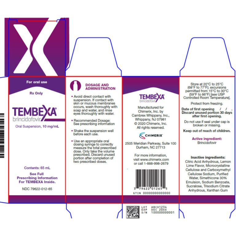 Chimerix received U.S. FDA approval for TEMBEXA (brincidofovir) for treatment of smallpox