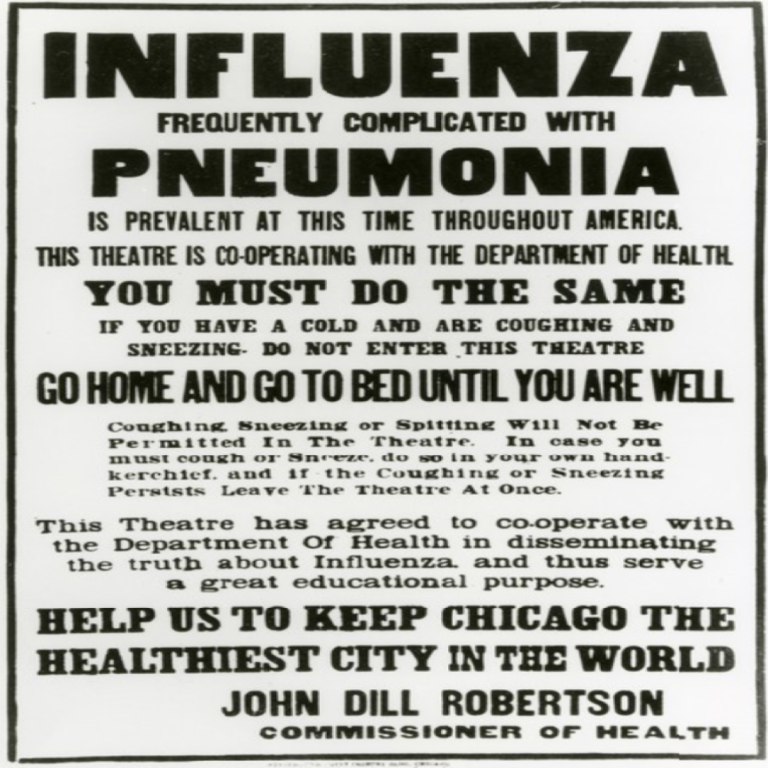 Dr. Herman Biggs issued information to New York state newspapers warning the public about the impending influenza epidemic