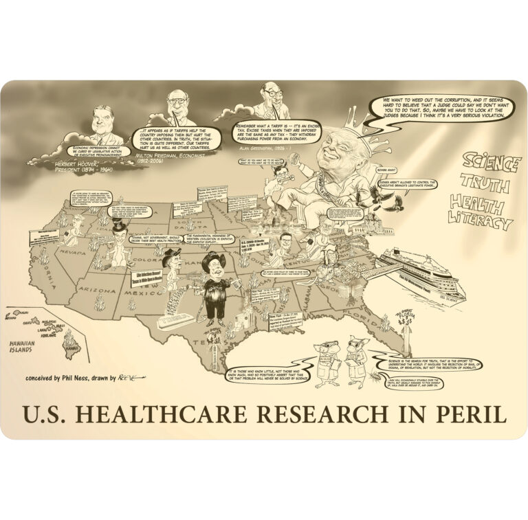 Cartoon Illustrating “The NIH and U.S. Healthcare in Crisis” Published